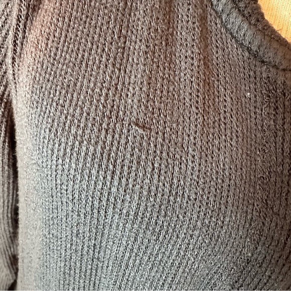 Free People FP Beach Long Ribbed Duster Cardigan Long Grey Large - Picture 6 of 12